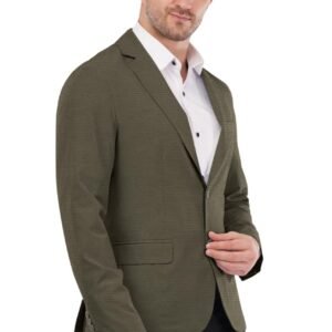 Men's 4-Way Stretchable Summer Blazer | Breathable Unlined Knitted Coat | Feels Like a Comfortable Overshirt | Modern Slim Fit | Everyday Essential for Smart Casual & Office Wear (JK07_KKI_42)